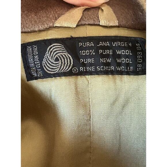 Vintage The American Male Wool Military-Style Overcoat Double-Breasted Size 46 - Picture 8 of 8